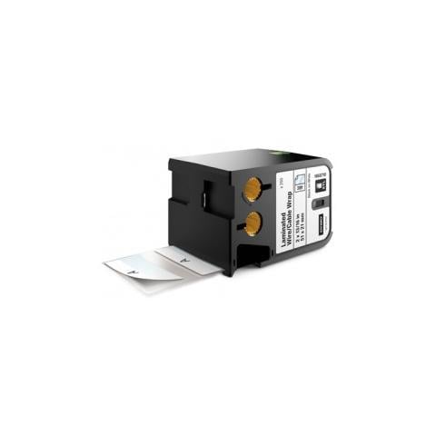 Nastro in Vinile per Etichettatrice Formato 21 x 39 mm Nero su Bianco - Foto 1