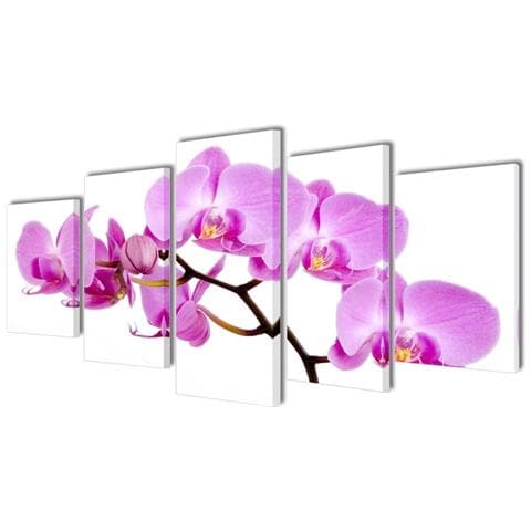 5 Pz Set Stampa Su Tela Da Muro Orchidèa 200 X 100 Cm - Foto 1