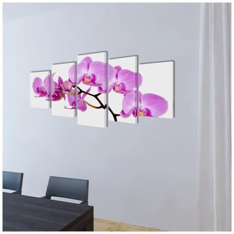 5 Pz Set Stampa Su Tela Da Muro Orchidèa 200 X 100 Cm - Foto 2