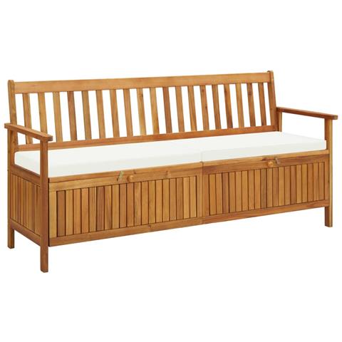 Cassapanca Con Cuscini 170 Cm Legno Massello D'acacia - Foto 1