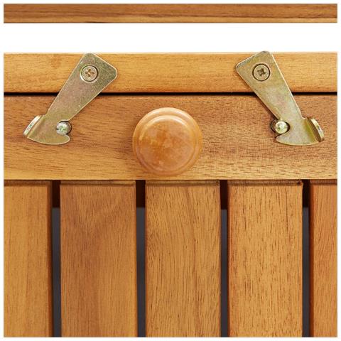 Cassapanca Con Cuscini 170 Cm Legno Massello D'acacia - Foto 2