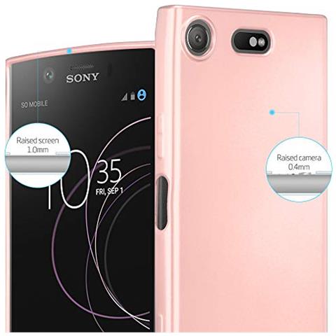 Custodia Compatibile Con Sony Xperia Xz1 Compact In Oro Rosa Metallico - Coperchio Protettivo In Silicone Tpu Flessibile - Foto 2