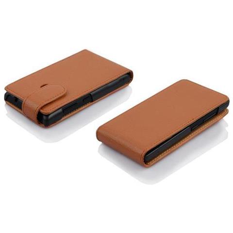 Custodia Compatibile Con Ascend G330 In Marrone Cioccolata - Coperchio Protettivo In Design Flip Realizzato In Similpelle Testurizzata - Foto 6