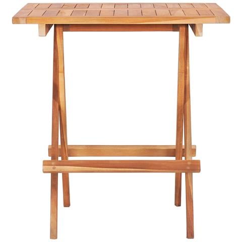 Tavolo Da Bistrot Pieghevole 60x60x65 Cm In Massello Di Teak - Foto 2