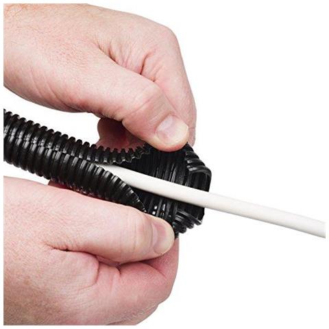 Ordina Cavi Tubo Cable Management Manica Cable Organizer Per Gestire I Cavi Dalla Tv Pc E Console Per Videogiochi 11 Metro Diametro Esterno Di Lunghezza X 25mm - Nero - Foto 4