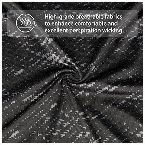 3 Confezione Abbigliamento Palestra Per Gli Uomini Correre Abbigliamento Sportivo Set Strati Di Base Tops Zip Pocket Coulisse Non Attillati Shorts Compressione Leggings Per Workout (s)  - Foto 4