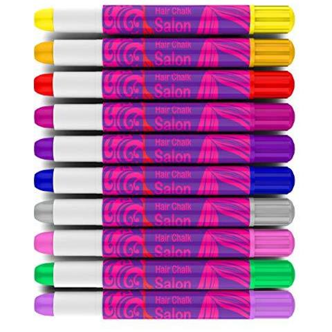 Desiderio Deluxe Gesso Dei Capelli Regalo Per Le Ragazze - 10 Temporary Non Tossico Facile Lavabile Hair Dye Colorato Metallizzato Penne Glitter - Giochi Grandi Compleanno Ragazze - Foto 4