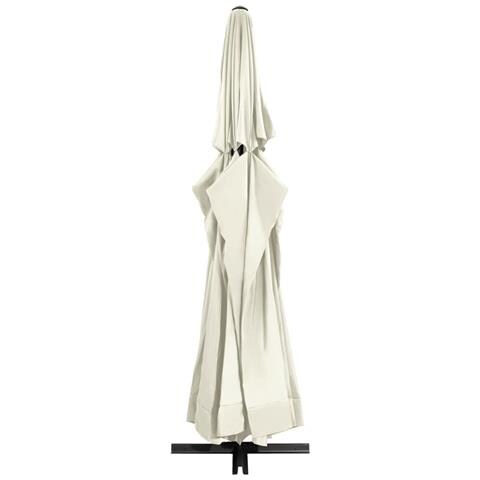 Ombrellone da Esterni Palo in Alluminio 600 cm Bianco Sabbia - Foto 2