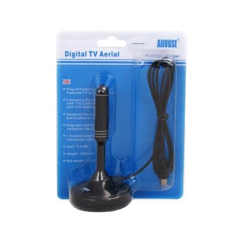 DTA240 Antenna DAB, UHF, VHF, 1,5m, Nero, 230g - Foto 4