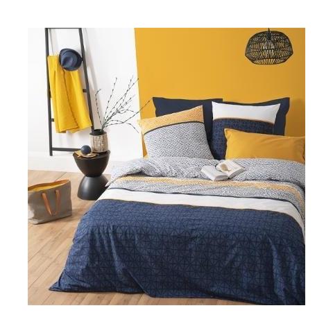 Completo Biancheria Da Letto Rosso, Cotone Lino «ethnique» 260x240cm - Foto 3