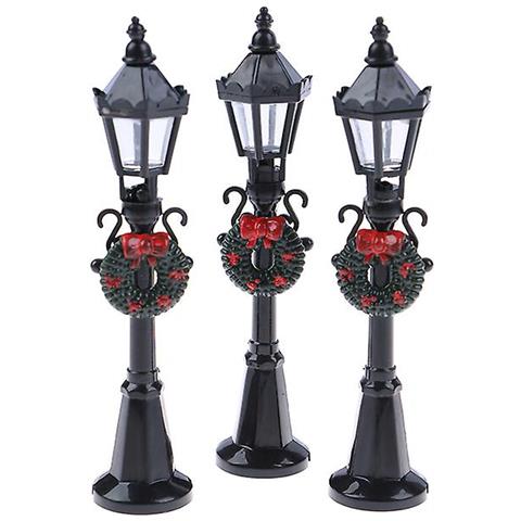 Miniatura Casa Delle Bambole Scatola Natalizia Con Luci &ndash; Replica Scintillante 1:12