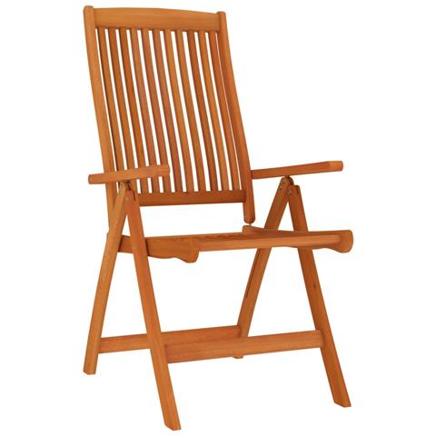 Sedie Da Giardino Pieghevoli 8pz In Legno Massello Di Eucalipto - Foto 2