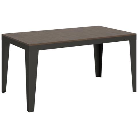 Tavolo Allungabile 90x160/420 Cm Flame Evolution Telaio Antracite - Noce - Foto 6