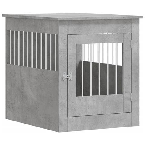 Gabbia Cani Arredamento Grigio Cemento 64,5x80x71cm Multistrato - Foto 1