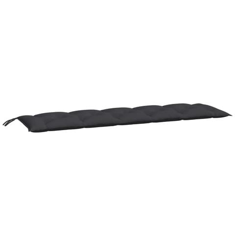 Cuscini Panca Da Giardino 2pz Neri 180x50x7cm Tessuto Oxford - Foto 3