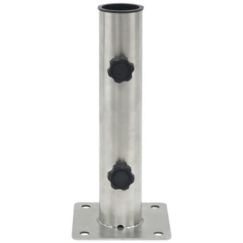 Base Per Ombrellone Per Palo Da 38/48 Mm Argento In Acciaio - Foto 2