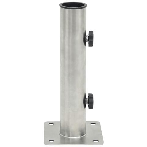Base Per Ombrellone Per Palo Da 38/48 Mm Argento In Acciaio - Foto 3