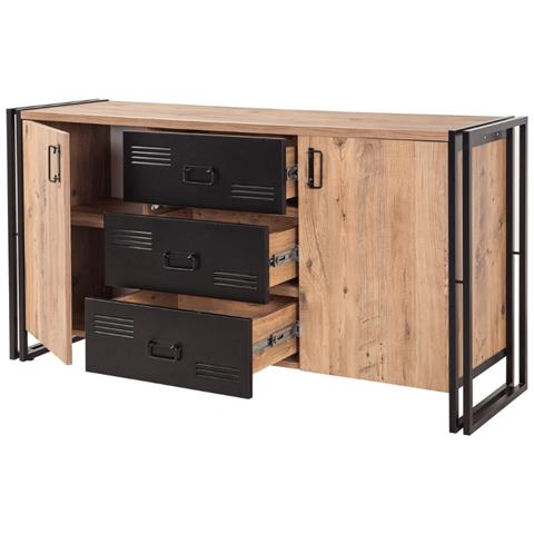Credenza Industriale Con Ante E Cassetti Holen - Foto 2