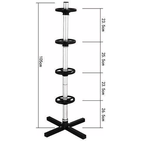 Albero Asta Porta Pneumatici Albero Per Pneumatici Ferro Salvaspazio 4 Scomparti - Foto 2