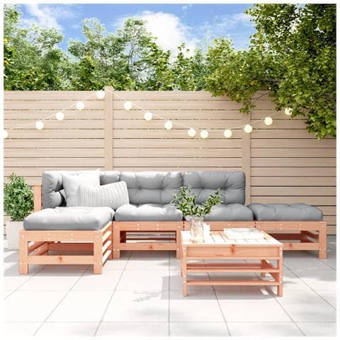 Set Salotto da Giardino 6 pz in Legno Massello di Douglas - Foto 6