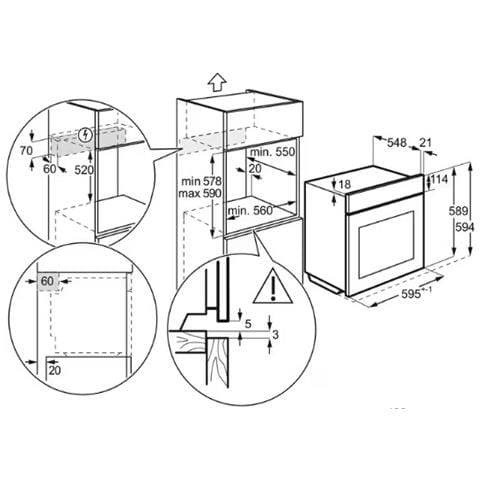Forno Elettrico da Incasso SteamBake Serie 600 EOD4P46TX Capacità 72 L Multifunzione Termoventilato Cottura Vapore Colore Acciaio Inox - Foto 8
