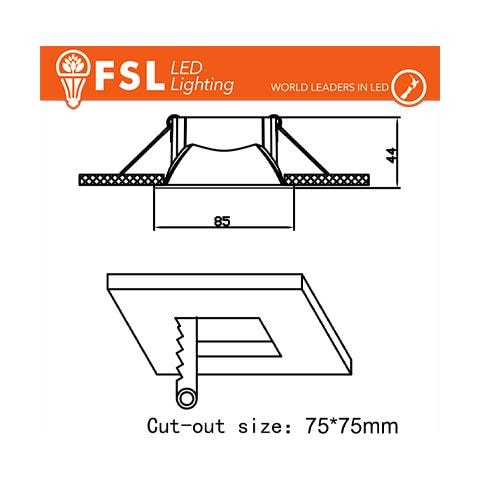 Ghiera fissa QUARDATA - Alluminio verniciato a polvere, foro 75*75mm NERO - Foto 2