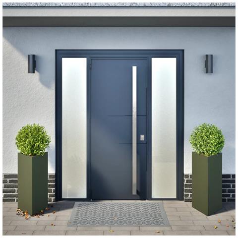 Fioriere 2 Pz Verde Oliva Triangolari 40x34,5x70 Cm In Acciaio - Foto 2