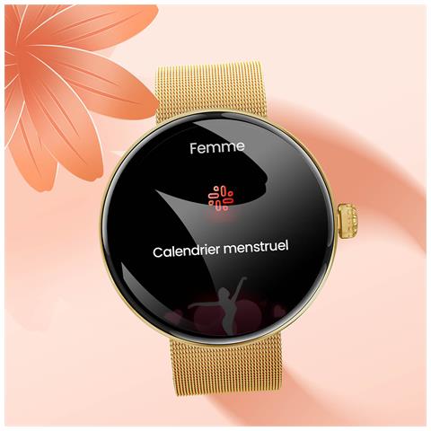 Smartwatch Donna Elegante Monitoraggio Salute Con Chiamate Bluetooth, Oro - Foto 5