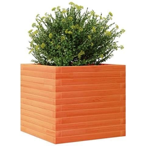 Fioriera Giardino Marrone Cera 50x50x45,5cm Legno Massello Pino - Foto 2