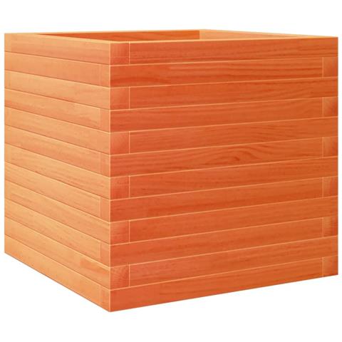 Fioriera Giardino Marrone Cera 50x50x45,5cm Legno Massello Pino - Foto 1