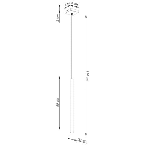 Sollux Lighting Lampada A Sospensione Pastelo 1 Beige Sl.1512 - Moderno Lampada A Sospensione Beige 114x8x8 Cm - Foto 2