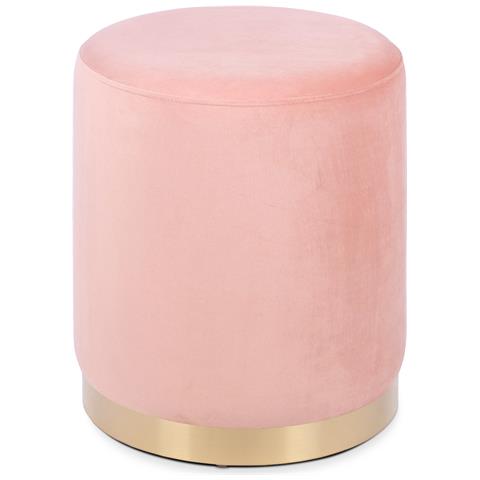 Charlotte I Pouf Velluto Rosa Cipria E Metallo Dorato - Foto 2