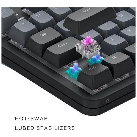 Alu Midnight - Tastiera Gaming Meccanica Ansi (eng) - Foto 2