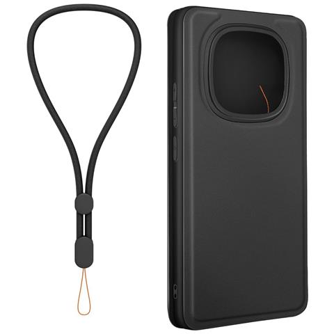 Custodia A Libro Per Xiaomi Redmi Note 14 Pro Patta Con Cinghia A Mano, Nero - Foto 2