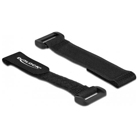 Fascetta a strappo per cavi con occhiello L 190 x L 25 mm nero 5 pezzi - Foto 3