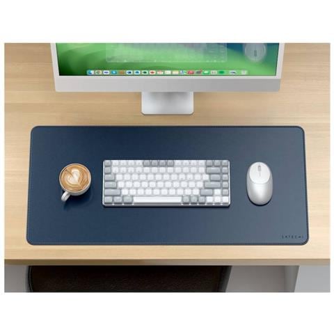 SA-ST-LPDMB Tappetino da Scrivania in Pelle Vegana Colore Blu - Foto 5