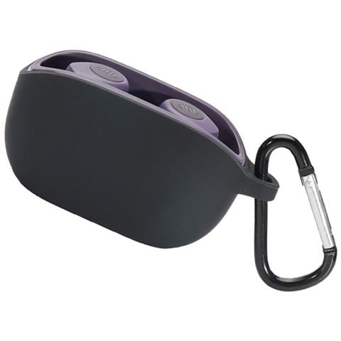 Custodia Per Jbl Wave 100tws Con Moschettone - Cover Protettiva In Silicone Morbido Black - Foto 1