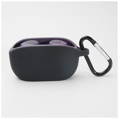 Custodia Per Jbl Wave 100tws Con Moschettone - Cover Protettiva In Silicone Morbido Black - Foto 2