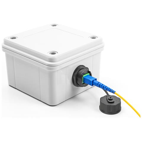 Connettore per cavo in fibra ottica SC Simplex femmina a SC Simplex femmina con cappuccio protettivo impermeabile - Foto 3