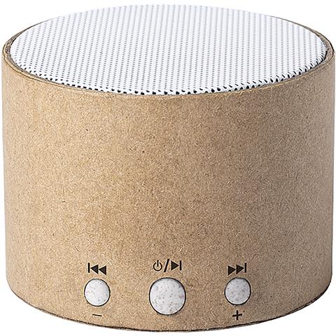 Dam Altoparlante In Cartone Riciclato Nature Bluetooth 5.0. Potenza Sonora 3w. Batteria 300 Mah 7x5x7 Cm. Marrone Chiaro - Foto 1