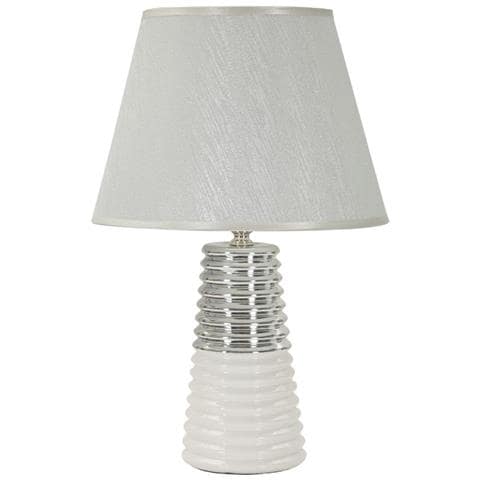 Lampada Da Tavolo Mf117 - Bianco - Ceramica - 25x25x41 Cm - Foto 1