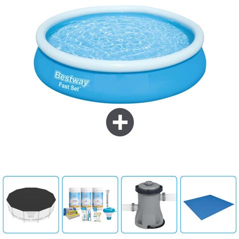 Piscina Fuori Terra - In Giro - 366x76 Cm - Blu - Include Accessori Coordinati Cb1 - Foto 1
