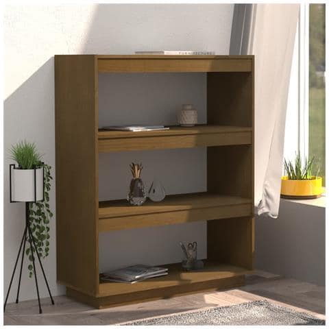 Lusso Casadino -  Libreria/divisorio Ambra 80x35x103 Cm In Massello Di Pino - Foto 2