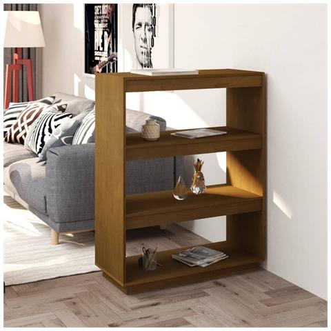 Lusso Casadino -  Libreria/divisorio Ambra 80x35x103 Cm In Massello Di Pino - Foto 8