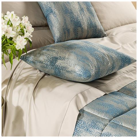 Trapunta Matrimoniale Dreaming Boheme In Raso Jacquard Colore Blu Misura Matrimoniale - Foto 2