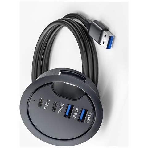 Hub Usb 3.0 - 2 Porte A + 2 Porte C Per Trasferimento Dati Veloce - Foto 1