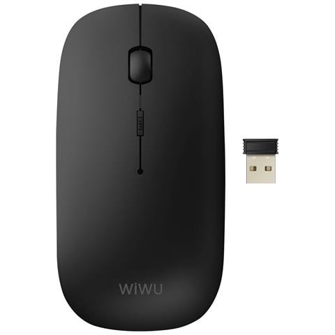 Mouse Senza Fili E Dongle Usb 2.4g Compatto Ricaricabile, Nero - Foto 2