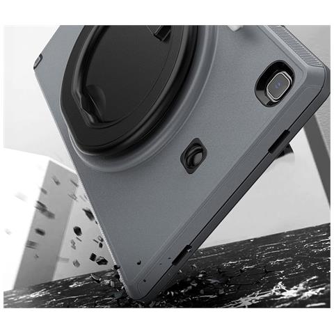 Custodia Per Samsung Galaxy Tab A7 10.4"" Cavalletto E Tracolla Grigia - Foto 2