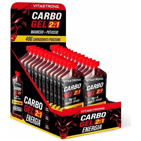 Carbo Gel 2:1 Energy - 24 Buste Monodose Da 60ml - 40g Di Carboidrati, 56mg Di Magnesio, 300mg Di Potassio - Gel Intra-workout - Foto 1