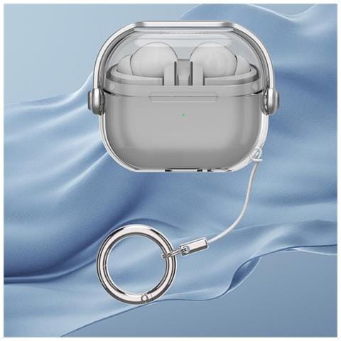 Custodia Protettiva Compatibile Con Samsung Galaxy Buds3/3 Pro - Guscio Trasparente In Pc Tpu Per Auricolari Transparent+black - Foto 3